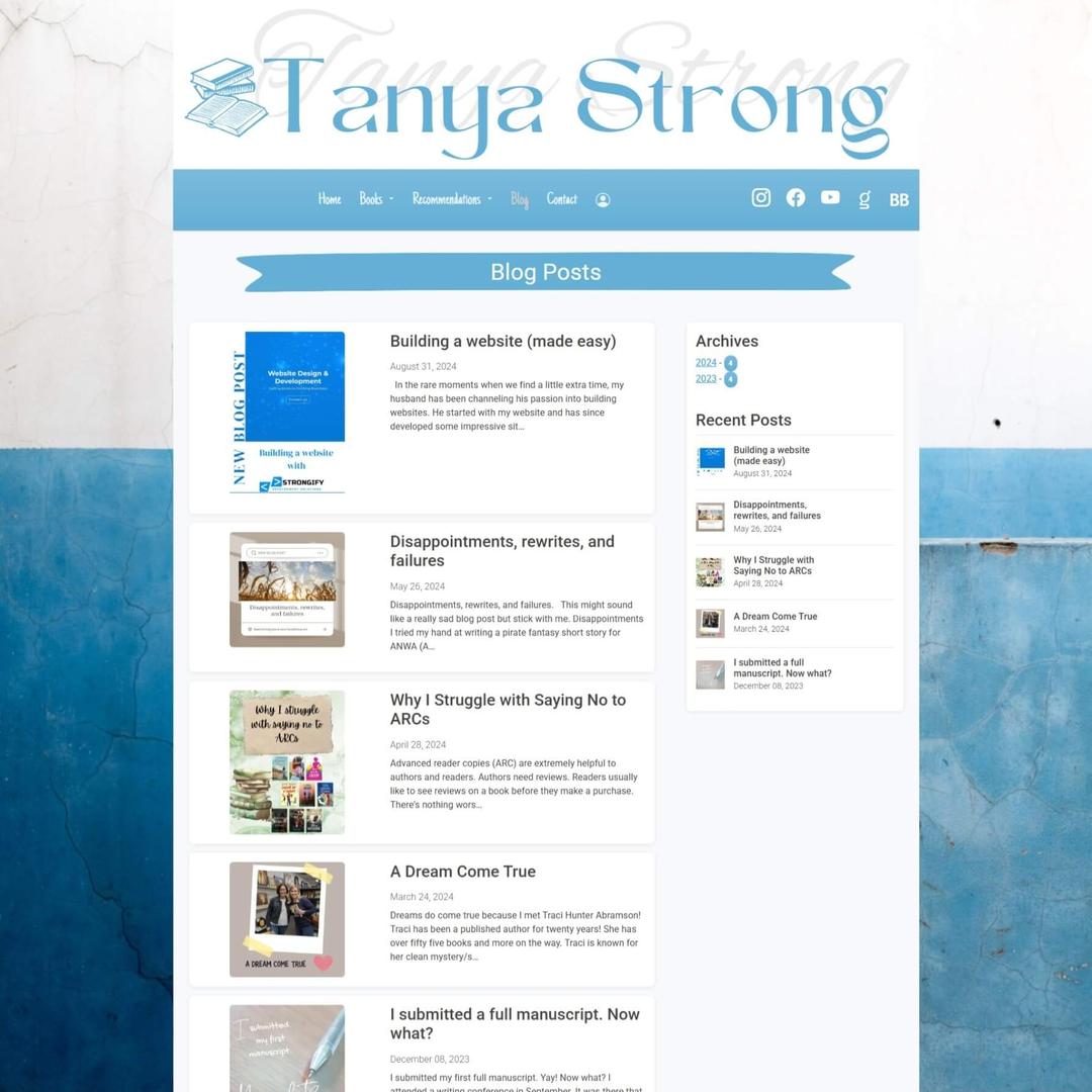 Thumbnail for Author & Reviewer Tanya Strong website